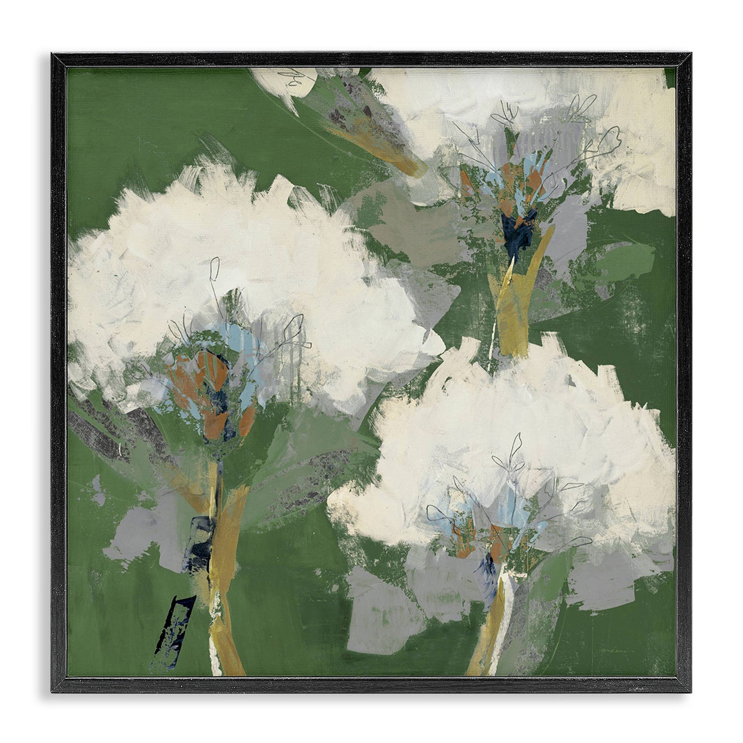 Abstract Flower Buds Framed Art