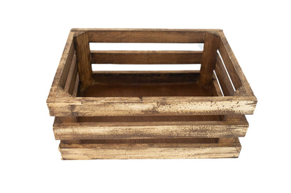 Killian Wood Crate-Store Display-Set of 3-Antiqued White