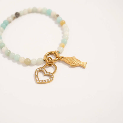 18K Gold PVD Stainless Steel Fish Charm
