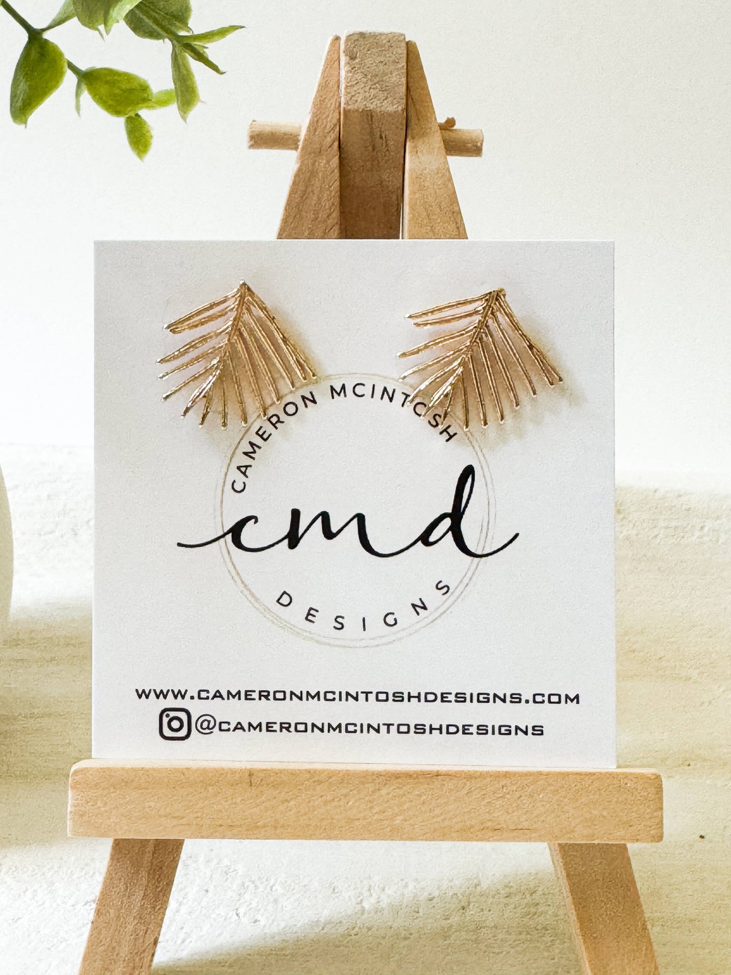 Gold Branch Stud Earrings | Everyday Earrings | Leaf Earring