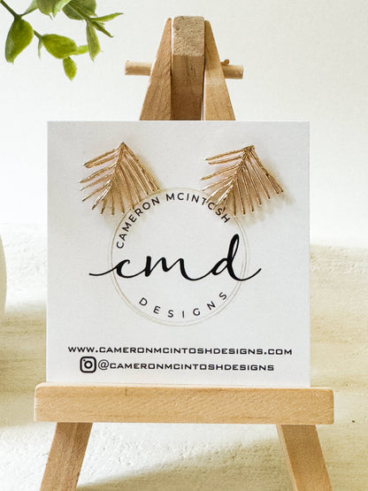 Gold Branch Stud Earrings | Everyday Earrings | Leaf Earring