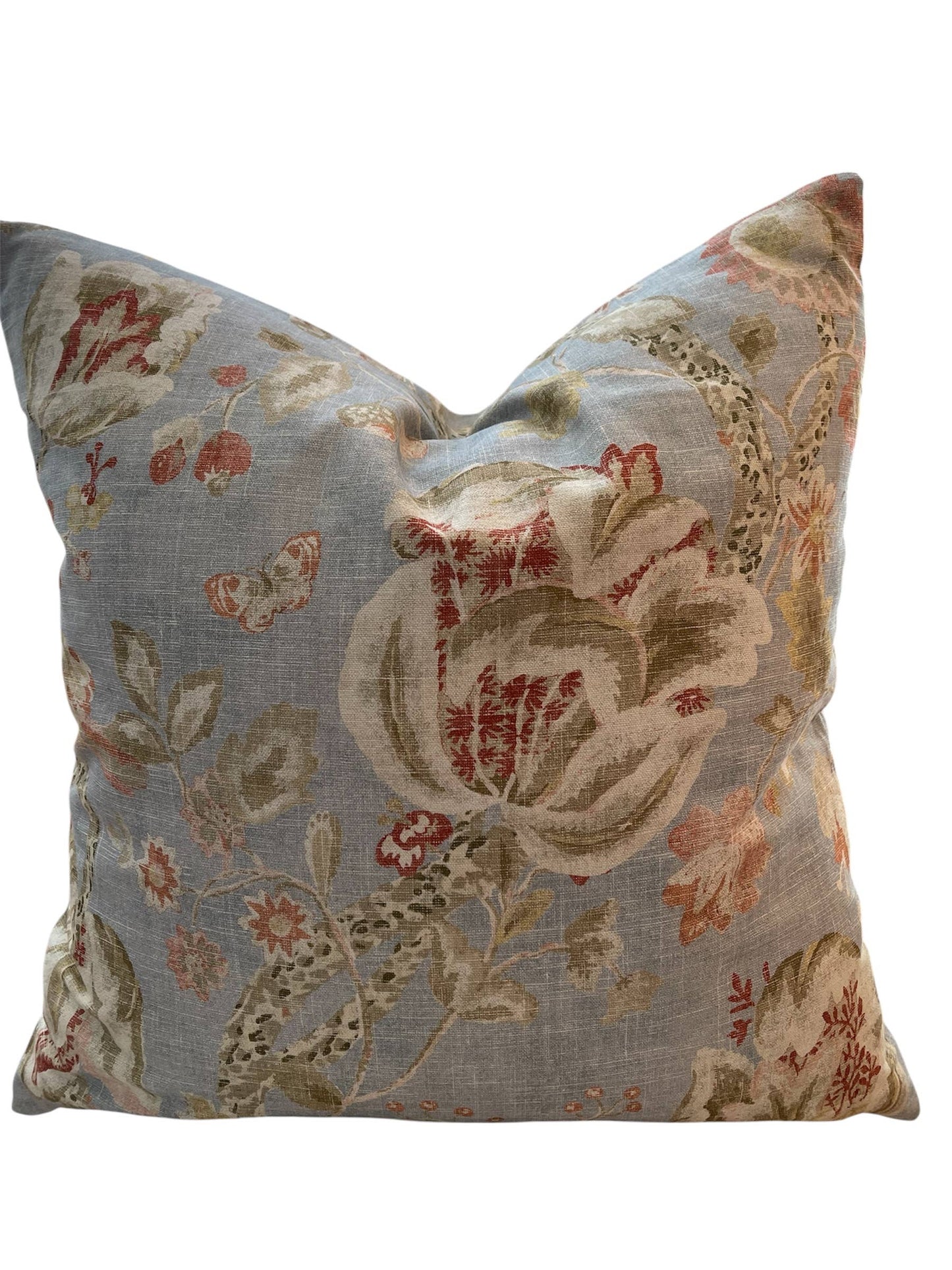 Rachel Floral Throw Pillow with Feather Insert (22 inch)