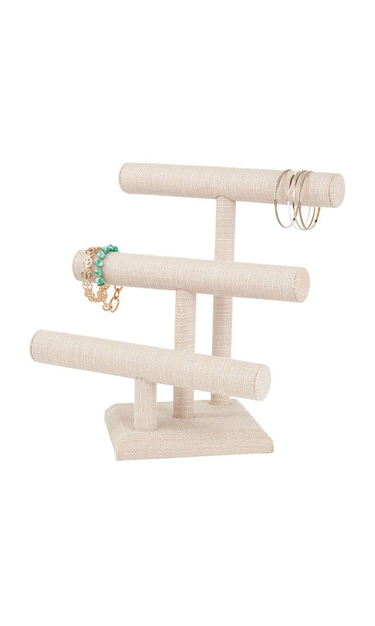 3-Tier Linen Jewelry Display