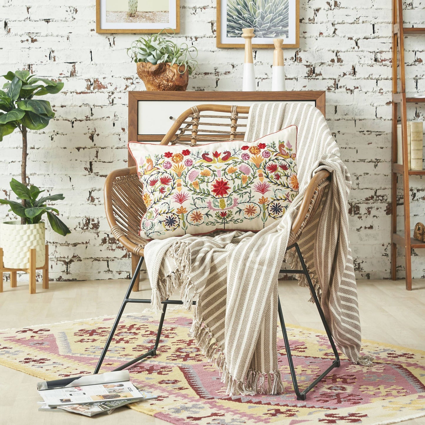 Pippa Floral Throw Pillow