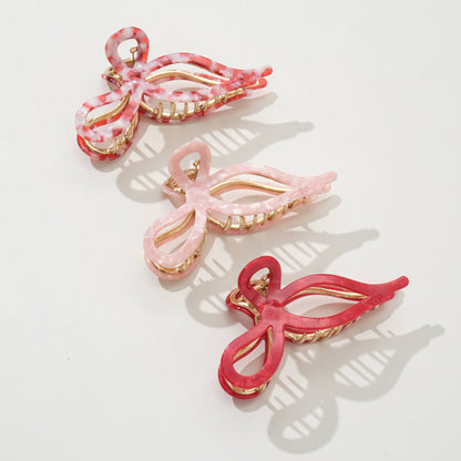 Sabrina Valentine | Large Ribbon Metal Bow Claw Clip