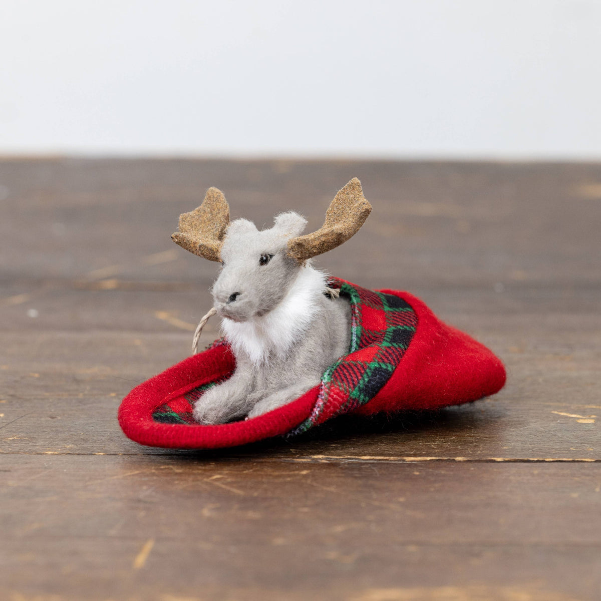 MOOSE IN SLIPPER ORNAMENT