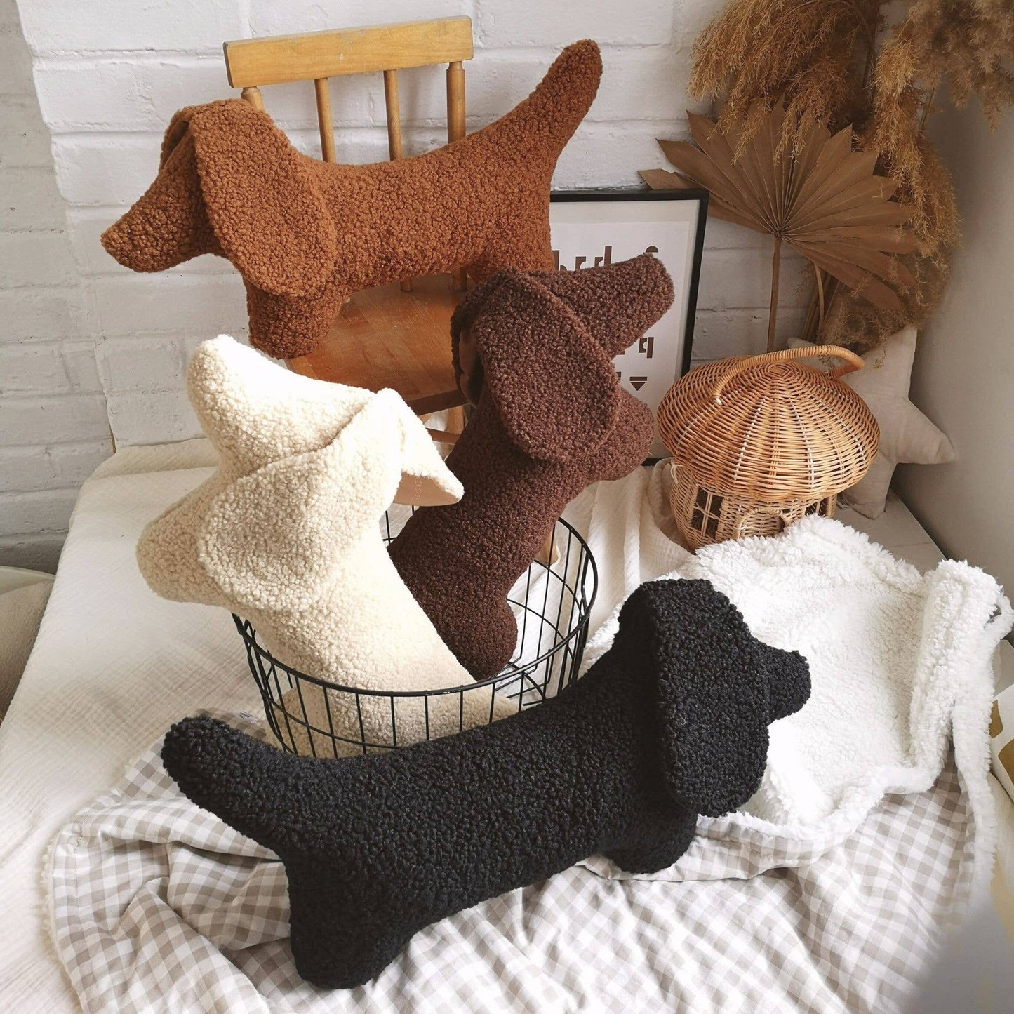 Dachshund Dog Plush Throw Pillow - 5 colors