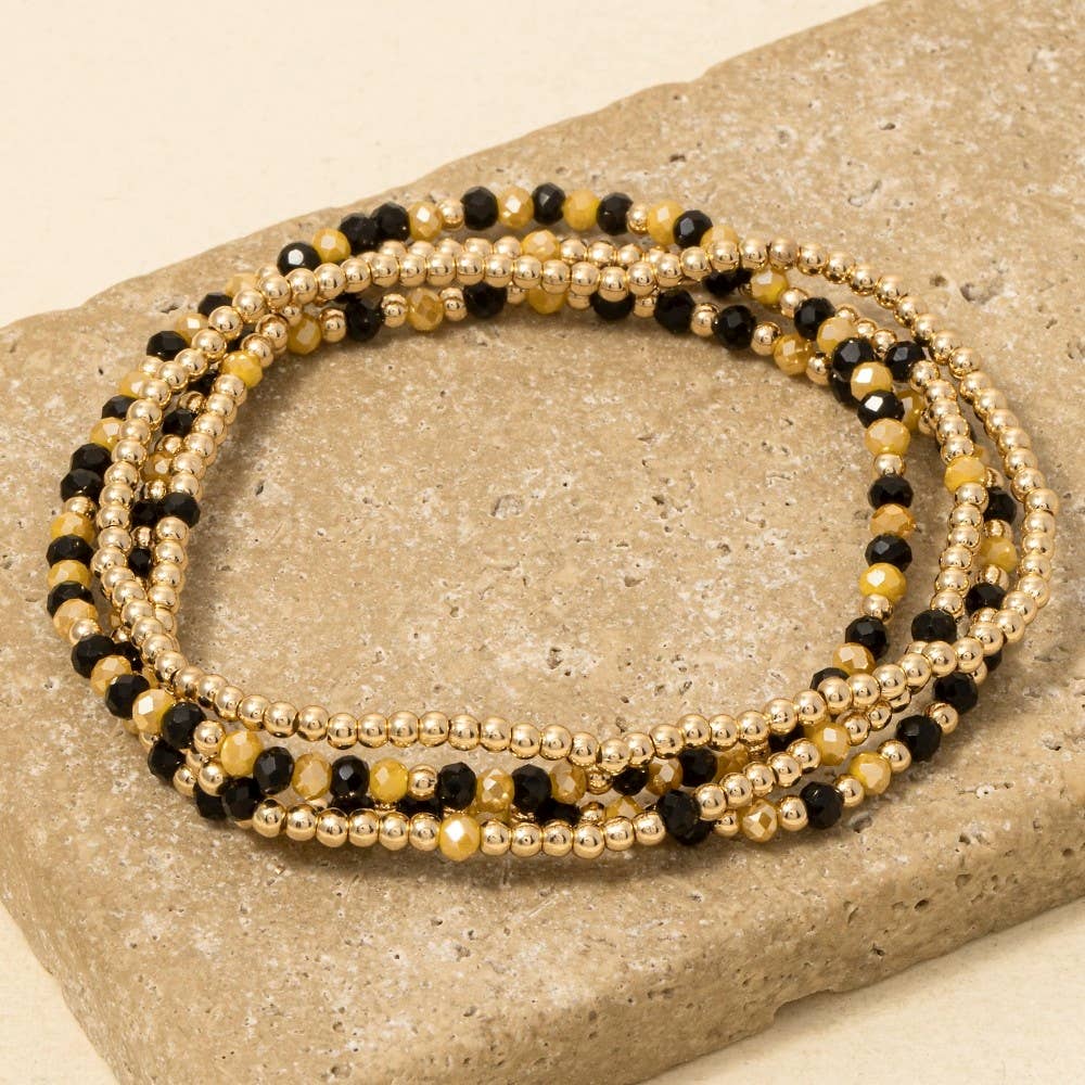 Colorful Game Day Beaded Bracelet Set