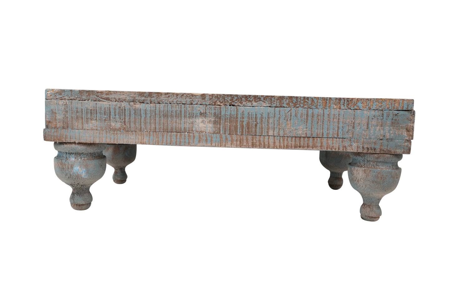 Chula Cake Table LARGE -Display-Reclaimed Wood-Turquoise