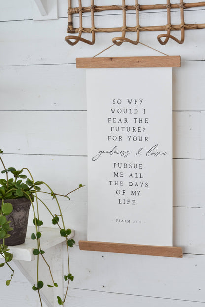 Canvas Wall Hanging - So Why Would I Fear | Christian Sign