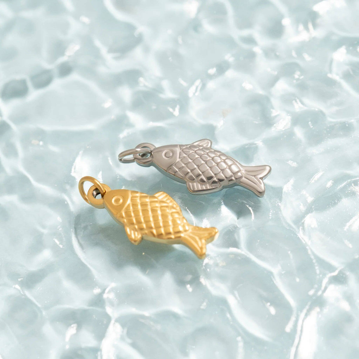 18K Gold PVD Stainless Steel Fish Charm