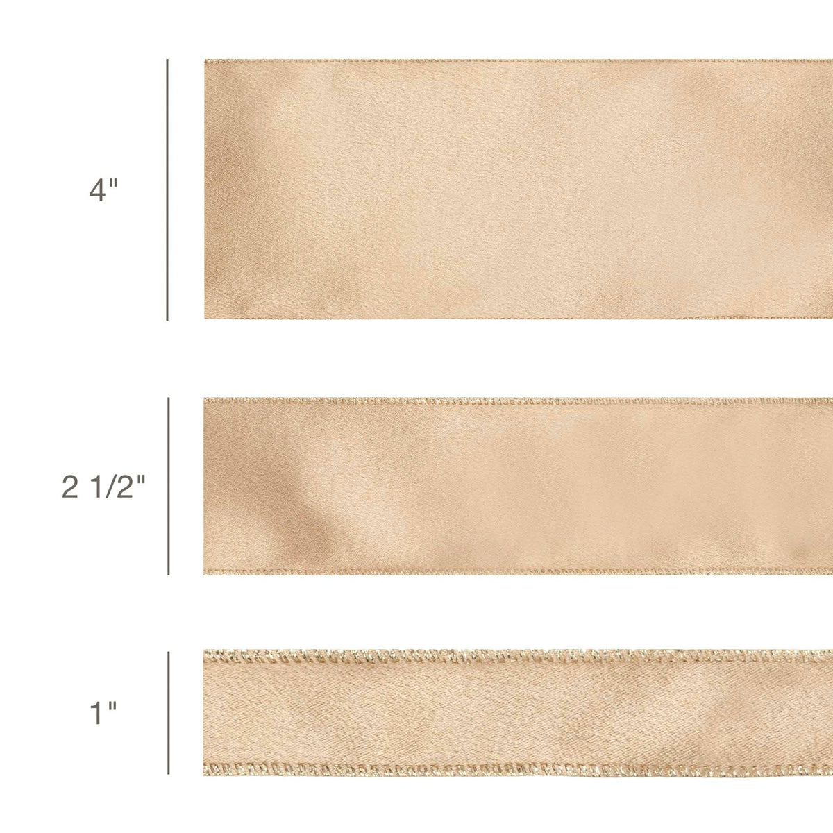 Wired Shimmer Satin Ribbon Gold | 10 Yard Roll