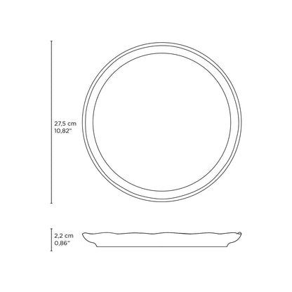 Linhas Bio New White Dinner Plate, 10.8"