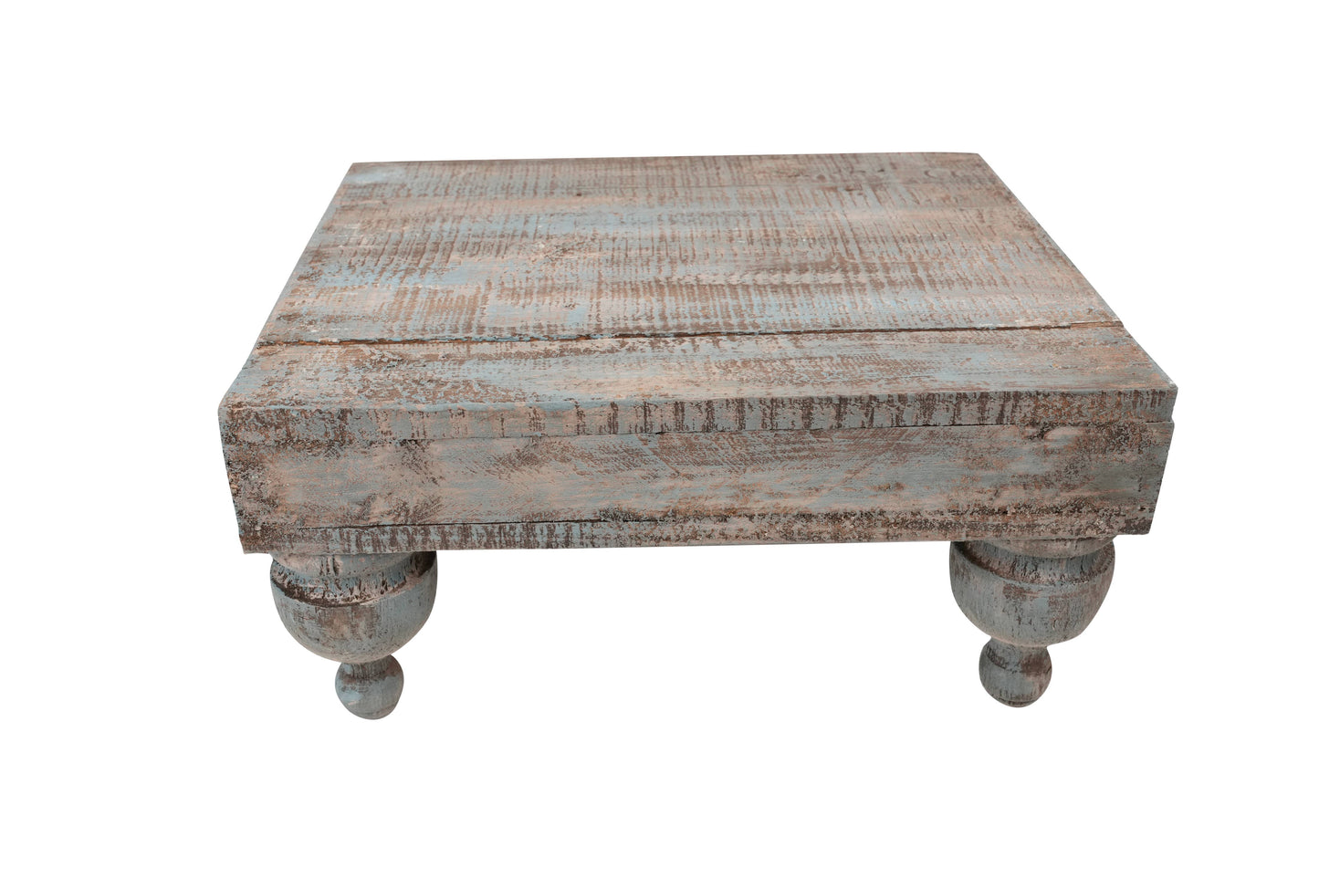 Chula Cake Table LARGE -Display-Reclaimed Wood-Turquoise