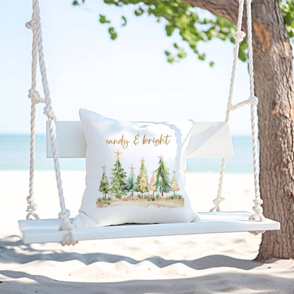 Sandy and Bright Pillow, Christmas Pillow, Nautical Beach