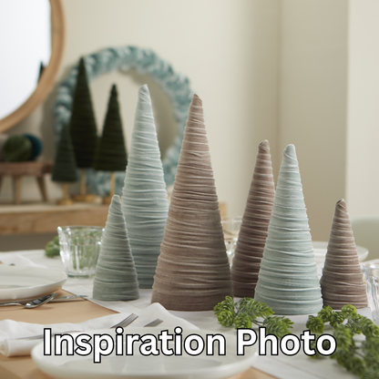 Cones Velvet Medium, Christmas 2025 Tabletop, Mantel, Gift