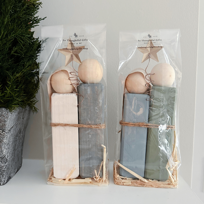 Simple Wooden Nativity Set | Hand-painted | Gift Wrapped