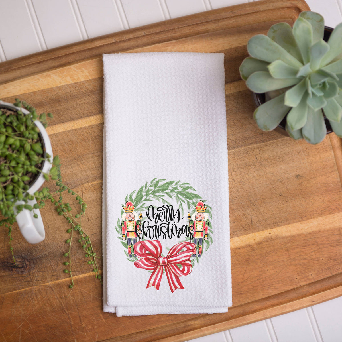 Laurel Nutcracker Wreath Towel