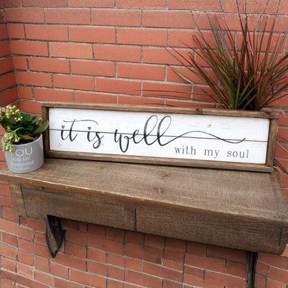 Wood Framed Wall Sign Decor with Quotes-Soul