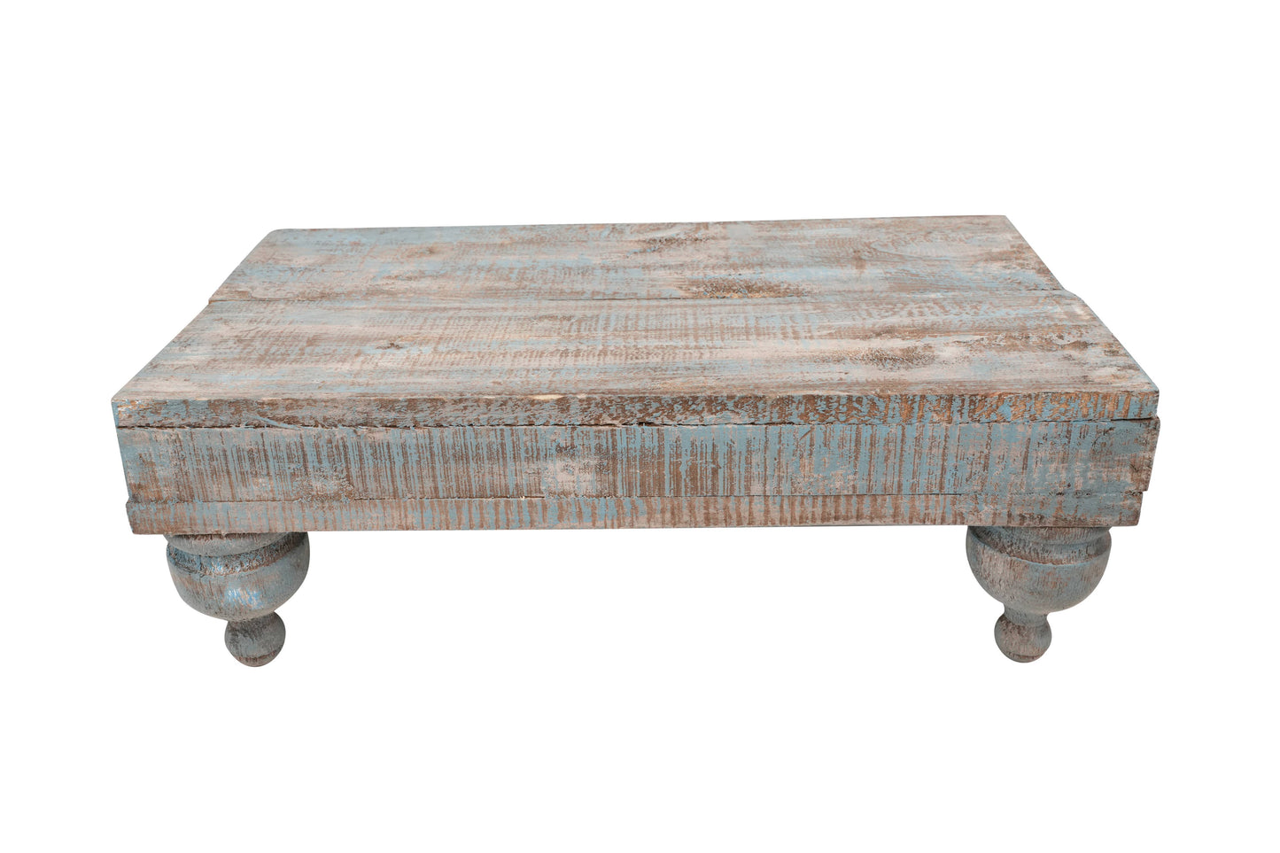 Chula Cake Table LARGE -Display-Reclaimed Wood-Turquoise