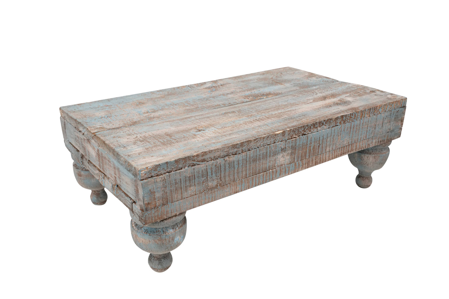 Chula Cake Table LARGE -Display-Reclaimed Wood-Turquoise