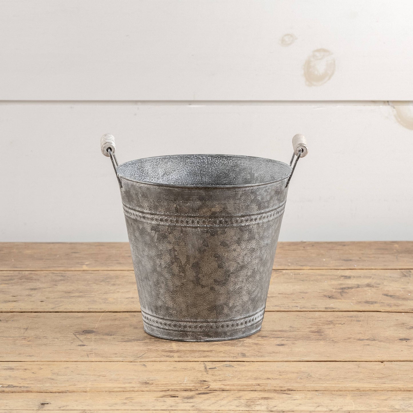 9" GALVANIZED DOUBLE HANDLE DECORATIVE PAIL