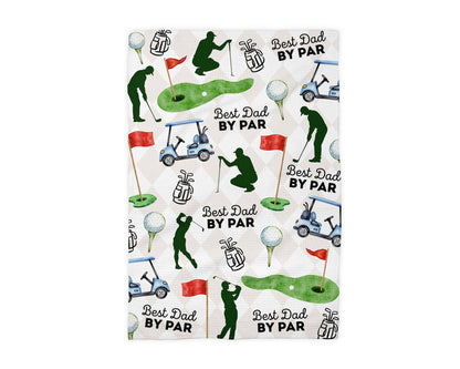 Fathers Day Golf Kitchen Towel Gift Best Dad Sport Golfer