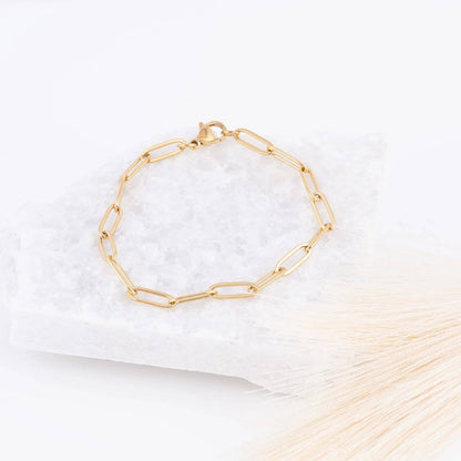 14K Gold Filled Plus™ 4mm Paperclip Chain Bracelet