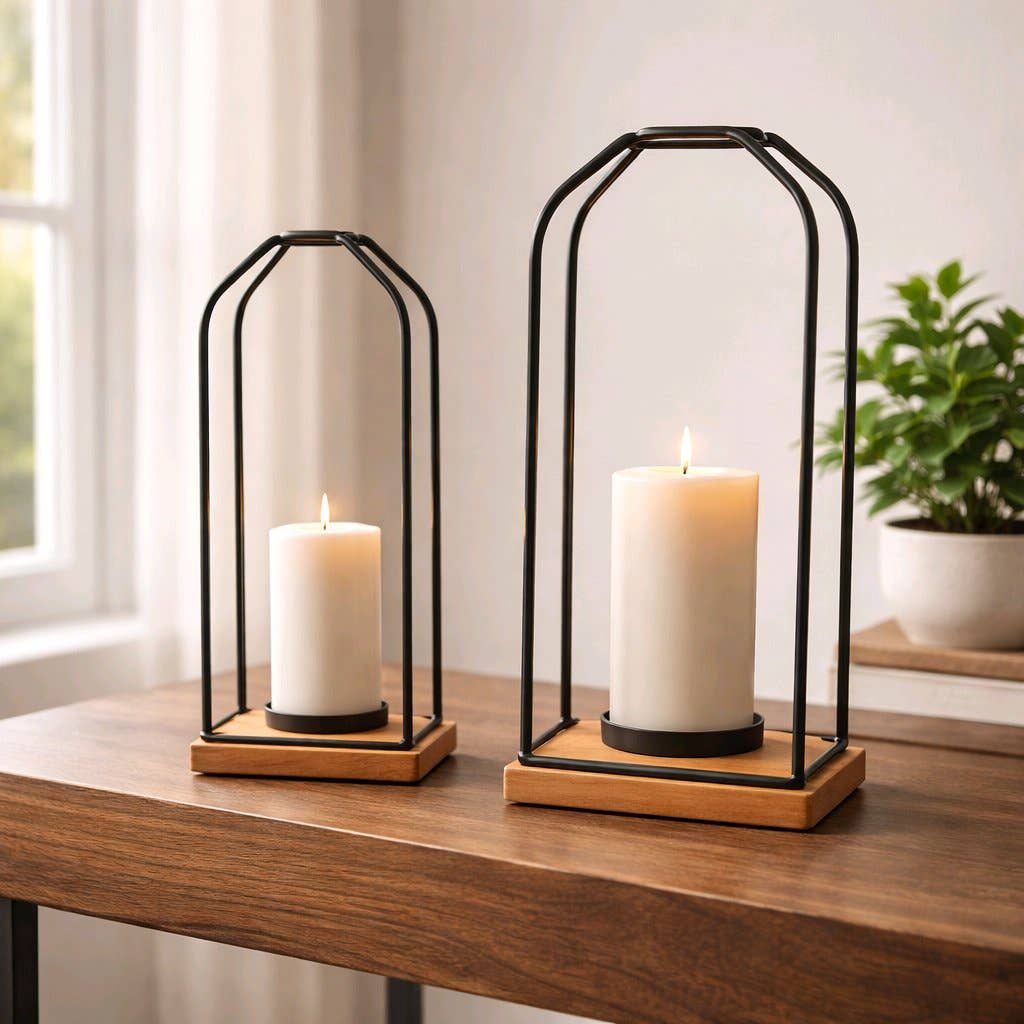 Modern Arch Lanterns Set of 2