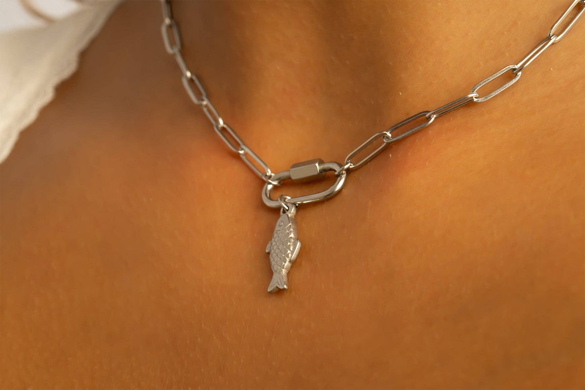 18K Gold PVD Stainless Steel Fish Charm